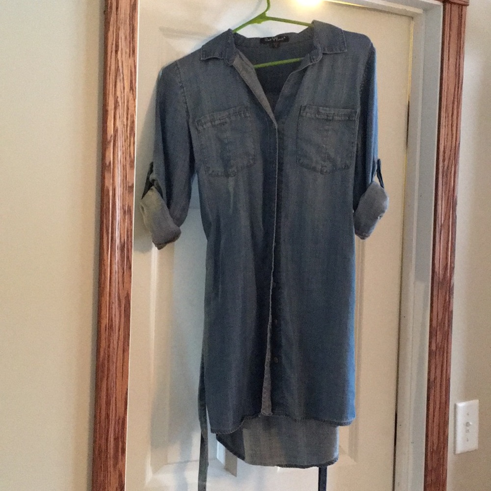 Denim shirt dress
